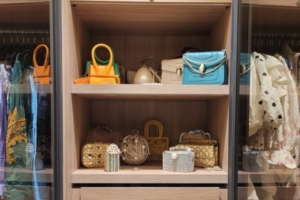 Wardrobe organizer service for handbag storage