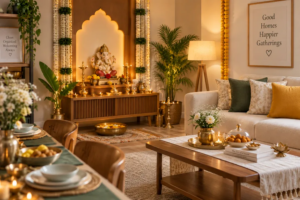 Organize guest ready home for ganpati puja