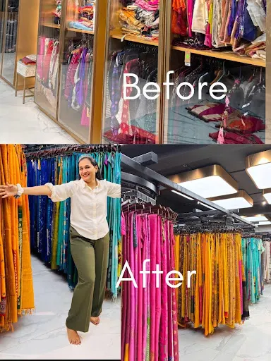 sarees folded in mixed